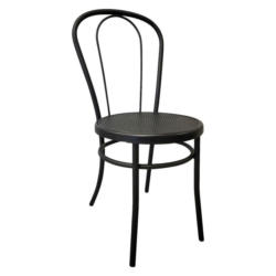 Stuhl Bistro schwarz Kunststoff B/H/T: ca. 40x86x51 cm