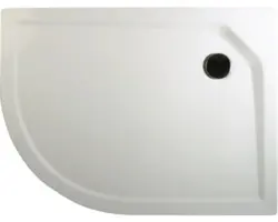 Extraflaches Viertelkreis-Duschwannen-Set Schulte D20020 90x100x3,5 cm weiß