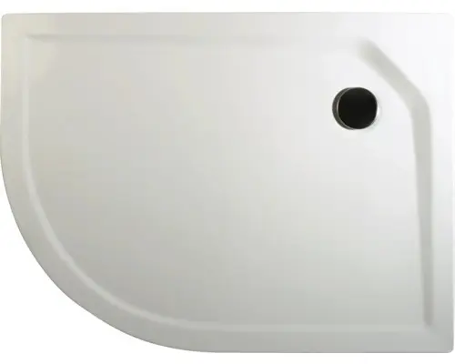 Extraflaches Viertelkreis-Duschwannen-Set Schulte D20020 90x100x3,5 cm weiß