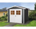 Hornbach Gartenhaus weka Massivholz 241 x 205 cm anthrazit-weiß