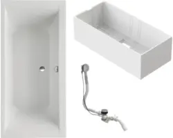 Rechteck-Badewannen Set Ottofond Wistula 984021 170x80 cm weiß