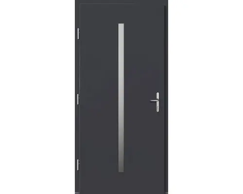 Haustür Lizbona Kiefer lackiert anthrazit 1000x2000 mm DIN links