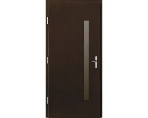 Haustür Maia Kiefer lackiert nussbaum 1000x2000 mm DIN links