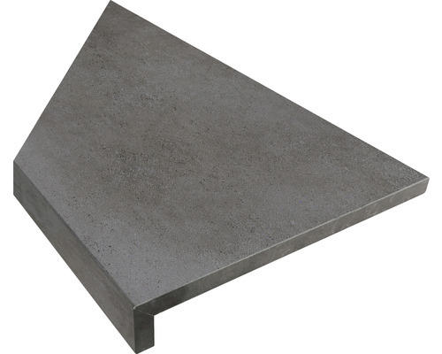 FLAIRSTONE Poolumrandung Beckenrandstein Innen-Eckstück 90° betonanthrazit 60 x 30 x 5 cm (Set = 2 Stk)