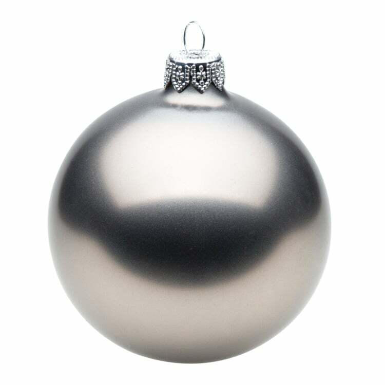 Boule de Noël BOHO CHIC, verre, gris