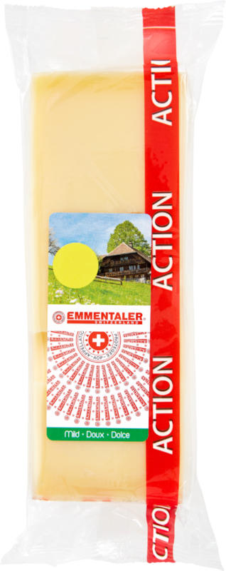 Emmentaler Käse AOP , mild, ca. 450 g, per 100 g