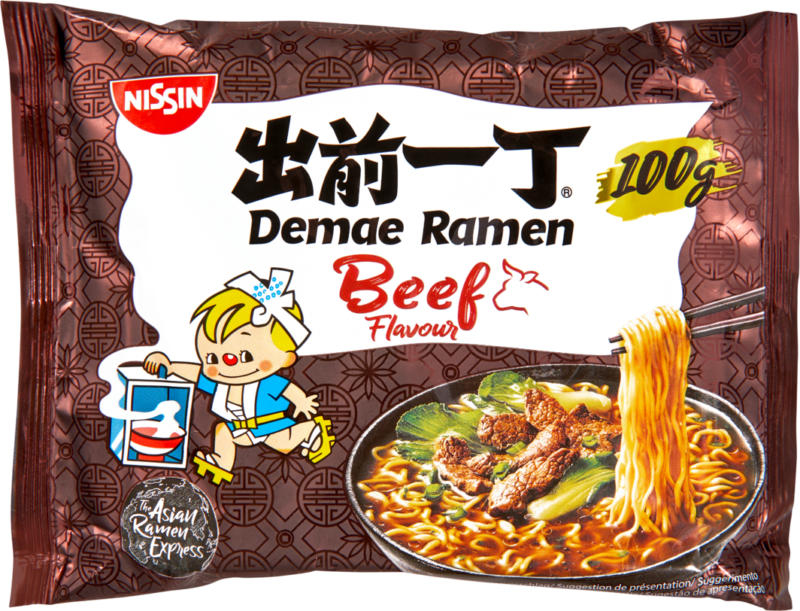 Nissin Demae Ramen Beef, 100 g