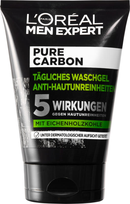 L'Oréal Men Expert Pure Charcoal Waschgel Anti-Hautunreinheiten 100, 100 ml