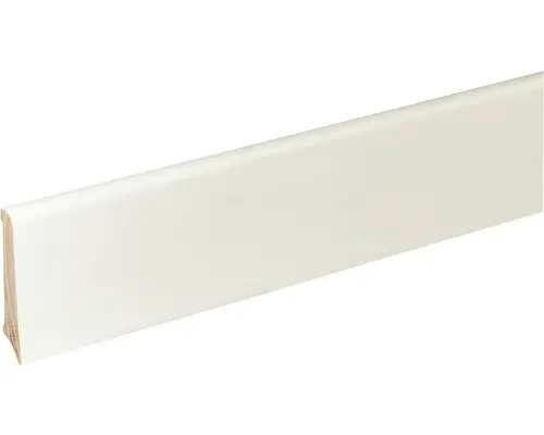 Sockelleiste S601 Buche weiß lack massiv 12x60x2400 mm