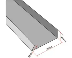 PRECIT Kantenwinkel Schürze Oxidrot RAL 3009 2000 x 100 mm