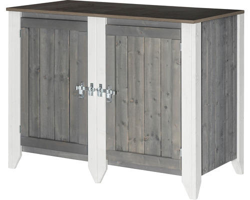 Outdoorküche Typ 561 Sideboard inkl. 2 Türen 115x60x88 cm hellgrau-creme