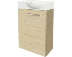 Waschbeckenunterschrank Fackelmann SBC Mini 45 rechts 60x44x24,3 cm ohne Waschbecken eiche