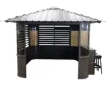 Hornbach Pavillion Canadian Spa für Whirlpools 3,05x3,05 cm braun