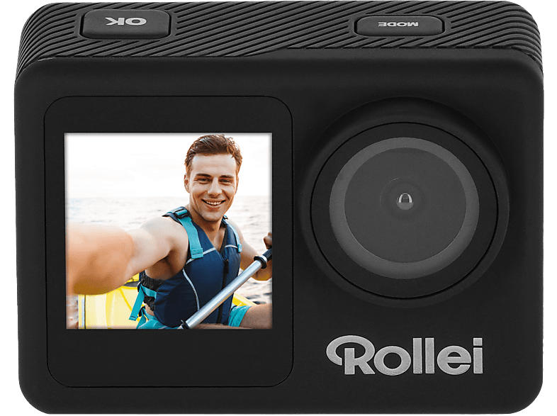 Rollei D2Pro Action Cam, 4K30p Video, 20 MP Foto, 2 Display, Sony-Sensor, WiFi, Schwarz