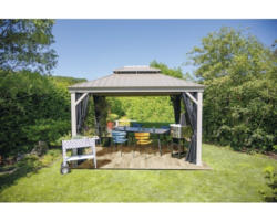 Pavillon SOJAG Messina 10x12 inkl. Moskitonetz 353 x 288 cm champagner