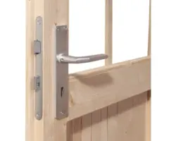 Doppelflügeltür für Gartenhaus 40 mm Karibu 141x176,5 cm natur