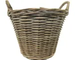 Hornbach Pflanzkorb Rattan Ø 40cm H 30cm grau