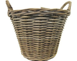 Pflanzkorb Rattan Ø 40cm H 30cm grau