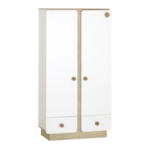 Pfister Portes battantes CARA, bois, blanc/chêne