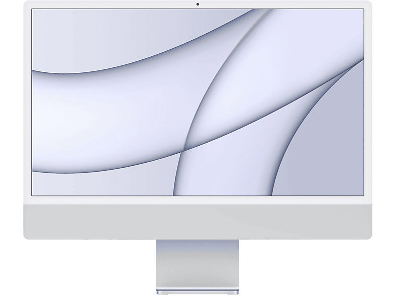 Apple iMac 24 Zoll, M1 Chip 8-Core und GPU, 8GB RAM, 256GB SSD, Retina 4.5K, Silber; All-in-One PC