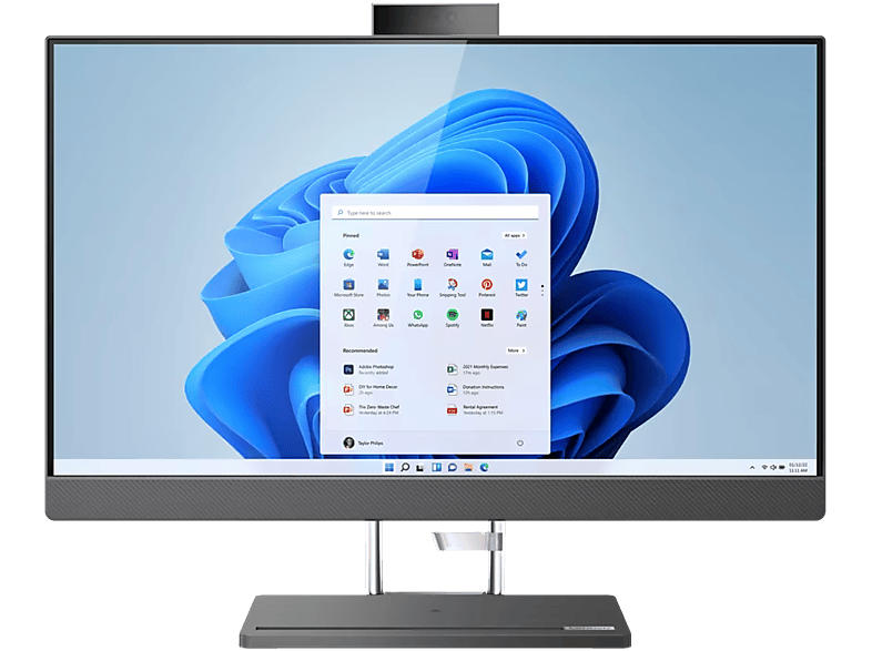 Lenovo IdeaCentre AIO 5 27IAH7 All-in-One PC for Business, i7-13700H, 32GB RAM, 1TB SSD, Arc A370M, 27 Zoll WQHD 100Hz, Win11, Wireless Charger , Storm Grey