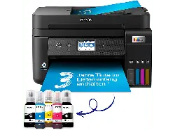 EPSON EcoTank ET-4850 A4, mit einem im Lieferumfang enthaltenen Vorrat an Tinten bis zu 3 Jahren, Multifunktionsdrucker, WLAN, Tintendruck, Schwarz