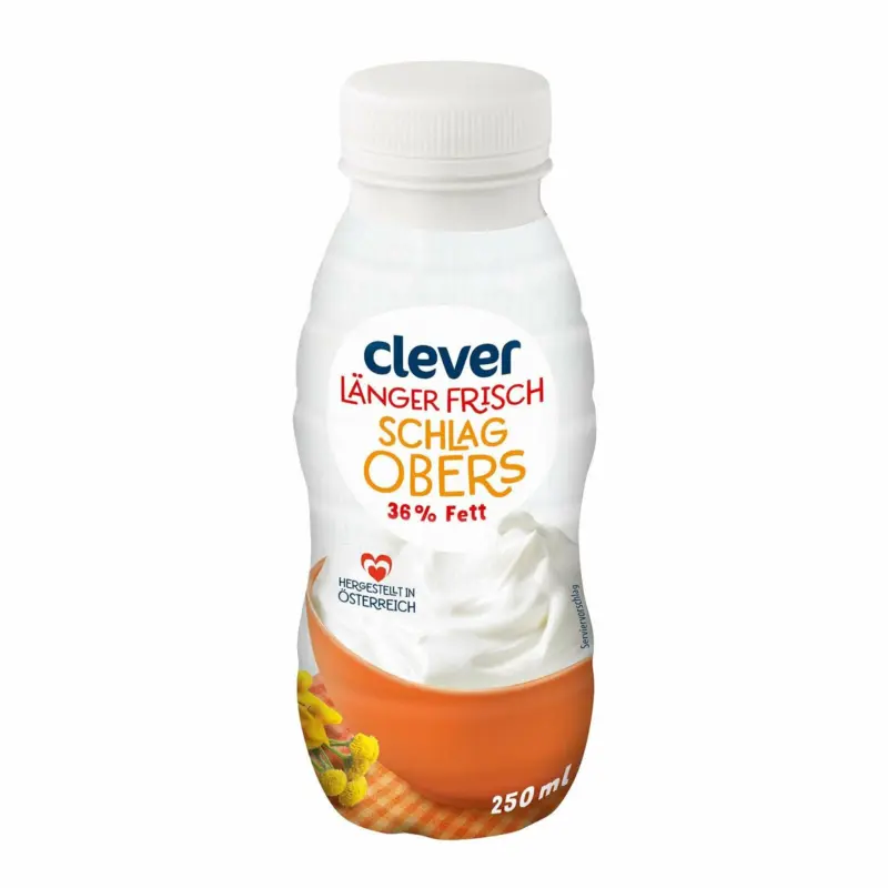 Clever Schlagobers 36% länger frisch
