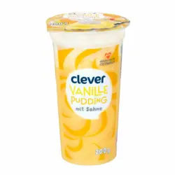 Clever Vanille Pudding mit Sahne
