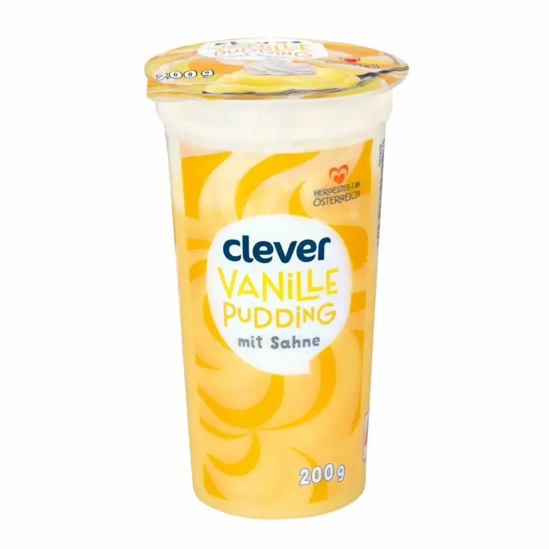 Clever Vanille Pudding mit Sahne