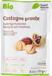 Snack di castagne bio, pronto per il consumo, provenienza indicata sull’imballaggio, 100 g