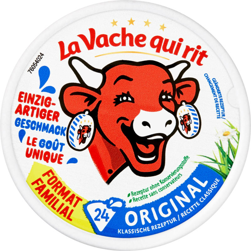 La Vache qui rit L'Original , Formaggini fuso da spalmare, 24 porzioni, 384 g