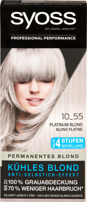 Coloration permanente Syoss, Blond platine, 115 ml