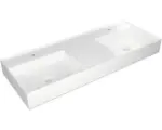 Hornbach Doppelwaschtisch Jungborn Quattro 121x46 cm weiß glänzend