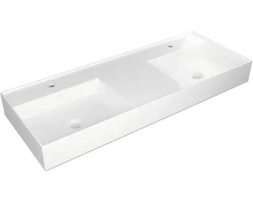 Doppelwaschtisch Jungborn Quattro 121x46 cm weiß glänzend