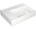 Hornbach Waschbecken Jungborn Quattro Ablage links 61x46 cm weiß glänzend