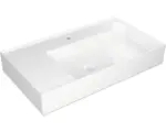 Hornbach Waschbecken Jungborn Quattro Ablage links 81x46 cm weiß glänzend