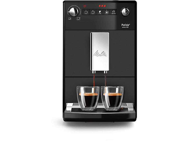 Melitta F230-104 Kaffeevollautomat (Frosted-Black, Stahl Kegelmahlwerk, 15 bar)