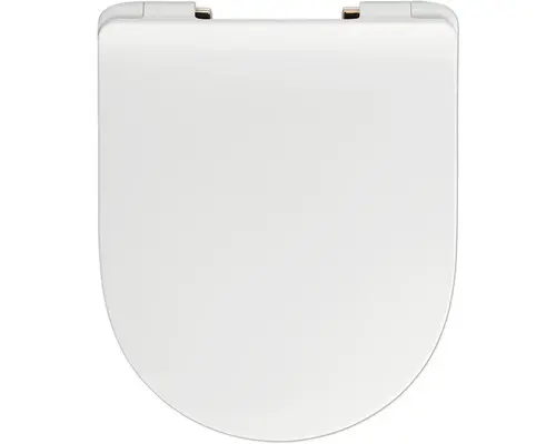 WC-Sitz Reika Mito weiß Scharniere kupfer poliertmit Absenkautomatik