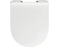 WC-Sitz Reika Mito weiß Schaniere kupfer gebürstet mit Absenkautomatik