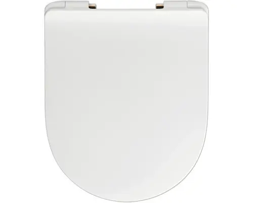 WC-Sitz Reika Mito weiß Schaniere kupfer gebürstet mit Absenkautomatik