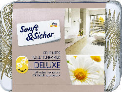 Sanft&Sicher Feuchtes Toilettenpapier Deluxe Kamille in Metall-Spenderbox sortiert
