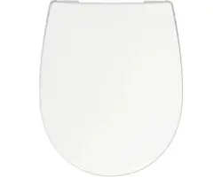 WC-Sitz Reika Mino weiß Scharniere anthrazit gebürstet mit Absenkautomatik