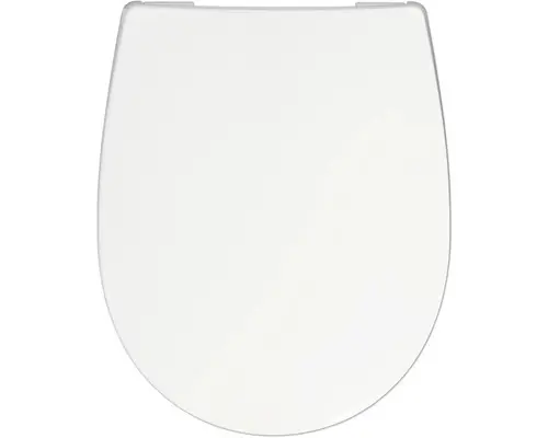 WC-Sitz Reika Mino weiß Scharniere anthrazit gebürstet mit Absenkautomatik