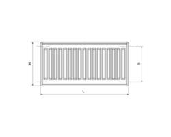 Kompaktheizkörper Rotheigner Typ DK 300x1400 mm 4-fach (seitlich) weiß