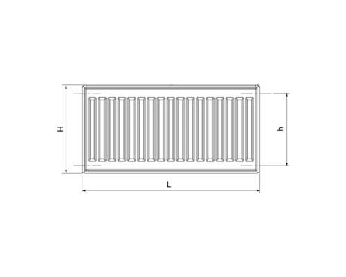 Kompaktheizkörper Rotheigner Typ DK 300x1400 mm 4-fach (seitlich) weiß