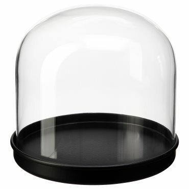 SKONJA стъклен купол с основа