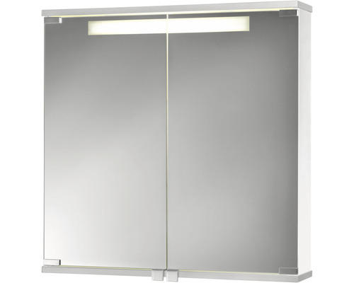 LED-Spiegelschrank Jokey Cento 2-türig 60x65x17 cm weiß