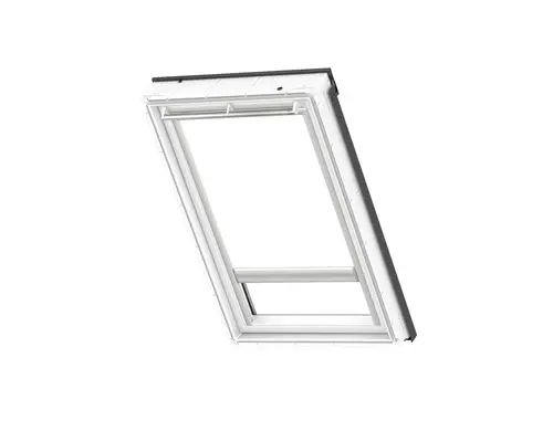 VELUX Verdunkelungsrollo uni weiß elektrisch Rahmen aluminium DML FK08 1025S
