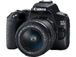 Canon EOS 250D mit Objektiv EF-S 18-55mm f3.5-5.6 III + Tasche CS-SB130 16GB SD-Karte (3454C010AA); Spiegelreflexkamera Set