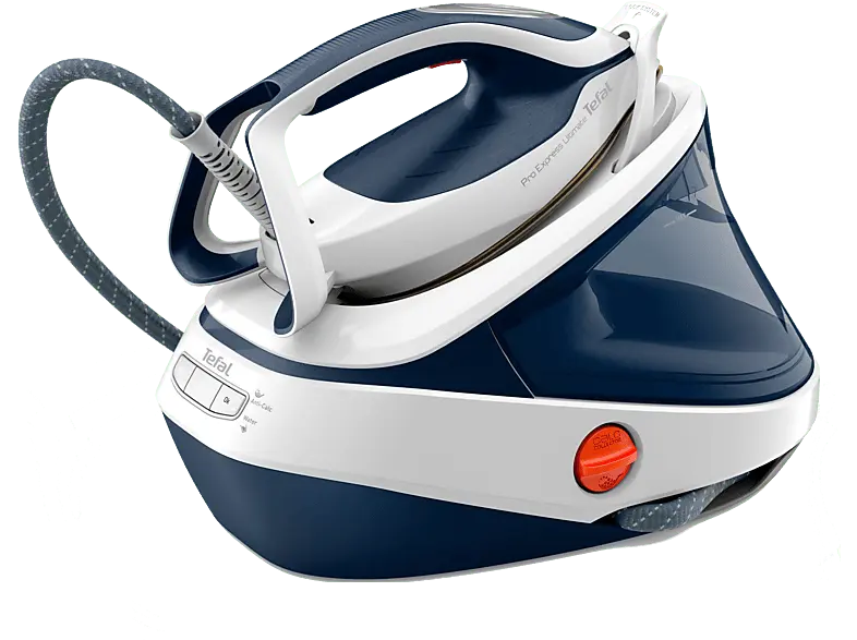 Tefal GV9712 pro express ultimate II Dampfb&uuml;gelstation (7,7 bar, 3000 Watt Wassertank, Wei&szlig;/Blau)
